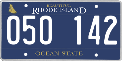 RI license plate 050142