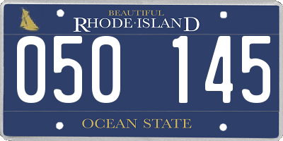 RI license plate 050145