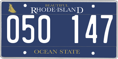 RI license plate 050147