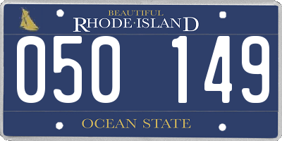 RI license plate 050149