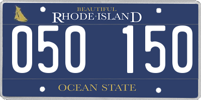 RI license plate 050150