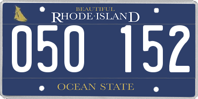 RI license plate 050152