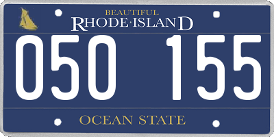 RI license plate 050155