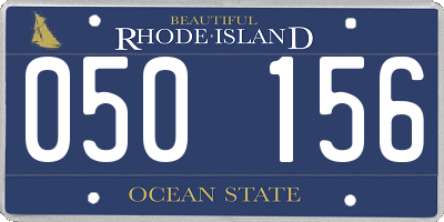 RI license plate 050156