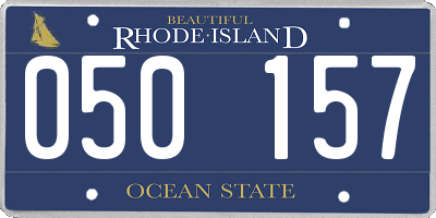 RI license plate 050157