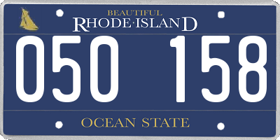 RI license plate 050158