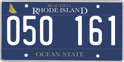 RI license plate 050161