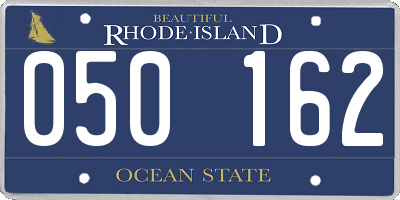 RI license plate 050162