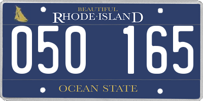 RI license plate 050165