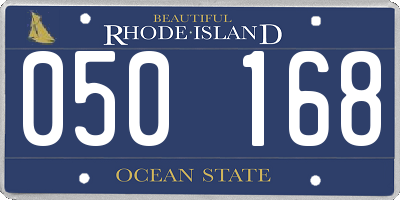 RI license plate 050168