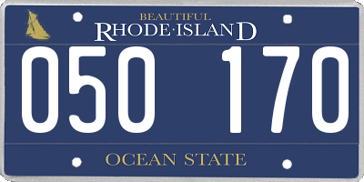 RI license plate 050170