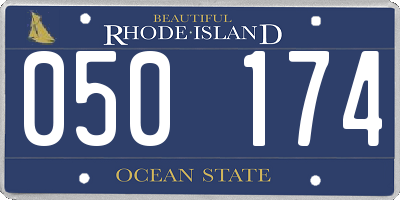 RI license plate 050174