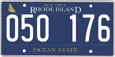 RI license plate 050176