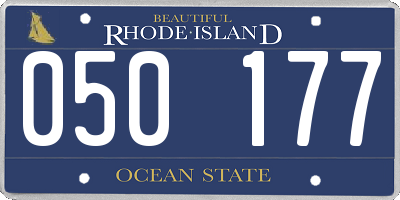 RI license plate 050177
