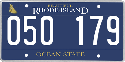 RI license plate 050179