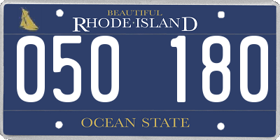 RI license plate 050180