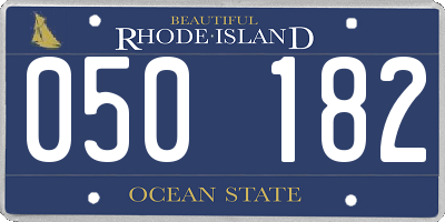 RI license plate 050182