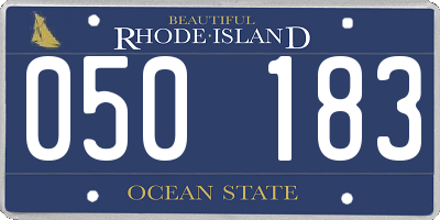 RI license plate 050183