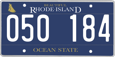 RI license plate 050184