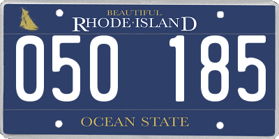 RI license plate 050185