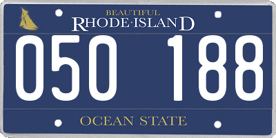 RI license plate 050188