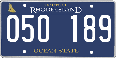 RI license plate 050189