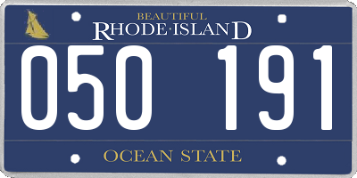 RI license plate 050191