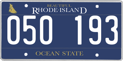 RI license plate 050193