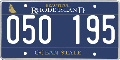 RI license plate 050195