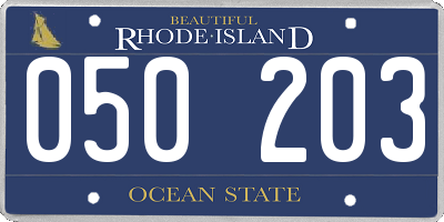 RI license plate 050203