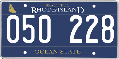 RI license plate 050228