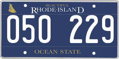 RI license plate 050229