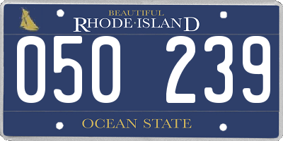RI license plate 050239