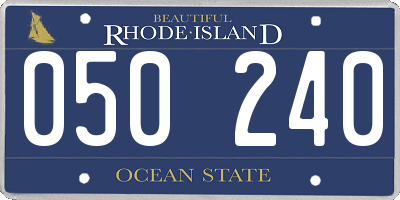 RI license plate 050240