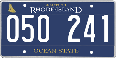 RI license plate 050241