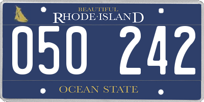 RI license plate 050242