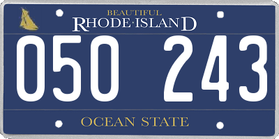 RI license plate 050243