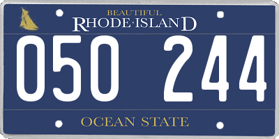 RI license plate 050244