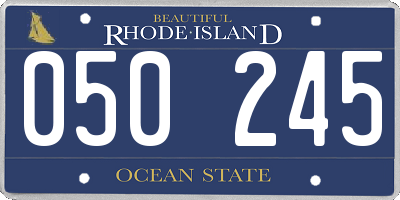 RI license plate 050245