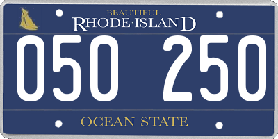 RI license plate 050250
