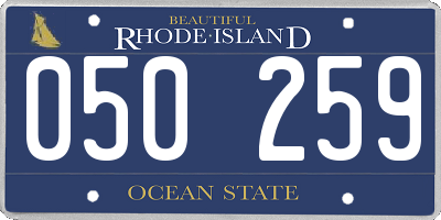 RI license plate 050259