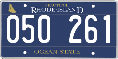 RI license plate 050261