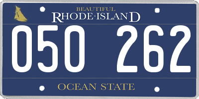 RI license plate 050262