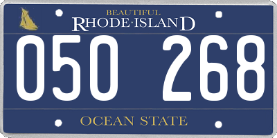 RI license plate 050268
