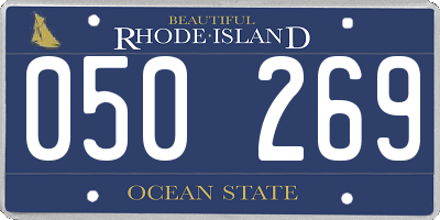 RI license plate 050269