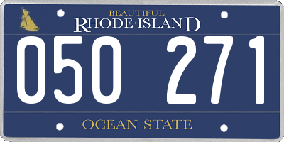 RI license plate 050271