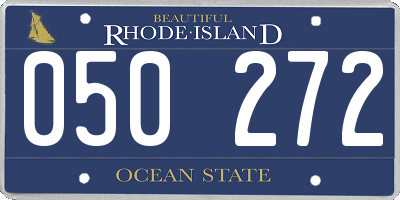 RI license plate 050272