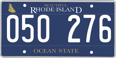 RI license plate 050276