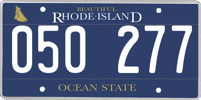 RI license plate 050277
