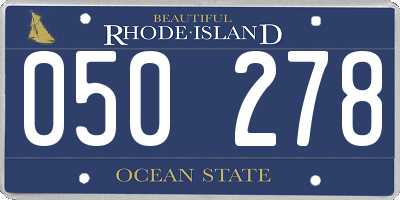 RI license plate 050278